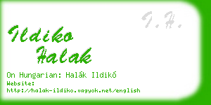 ildiko halak business card